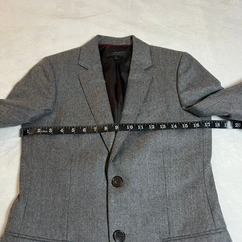 J. Crew Women's Ludlow 100% Wool Blazer Jacket Size 2 Office Workwear Classic